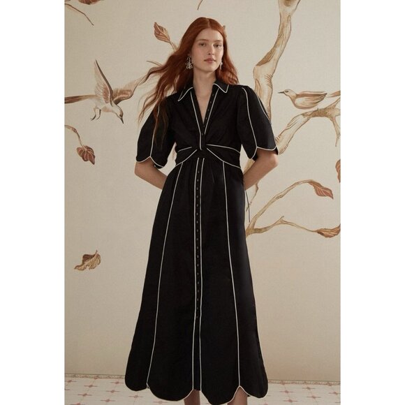 FARM Rio Dresses & Skirts - FARM RIO BLACK & WHITE MIDI MAXI DRESS Pockets MEDIUM(M) Button Front